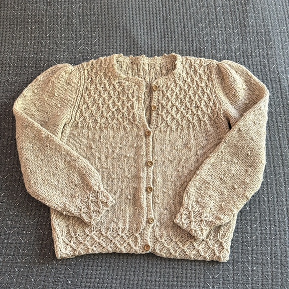 VTG Handknit Wool Cardigan - Picture 2 of 12